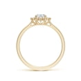 thumbnail image 2 of ANGARA Lab Grown Diamond Halo Engagement Ring for Women in 14K Yellow Gold (Size-7x5mm| Color-F-G| Clarity-VS) | April Birthstone, Anniversary, Jewelry Gift for Women | Lab-Grown Diamond Ring, 2 of 8