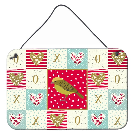 Carolines Treasures CK5504DS812 Lizard Canary Love Wall or Door Hanging Prints 8x12 multicolor