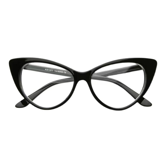 Xinwanna Non-prescription Glasses Black Frame Anti Eyestrain No Degree Lightweight Spring Hinge Eye Protection Eyewear Women Anti-blueray Computer Eyeglasses for Office (Black)