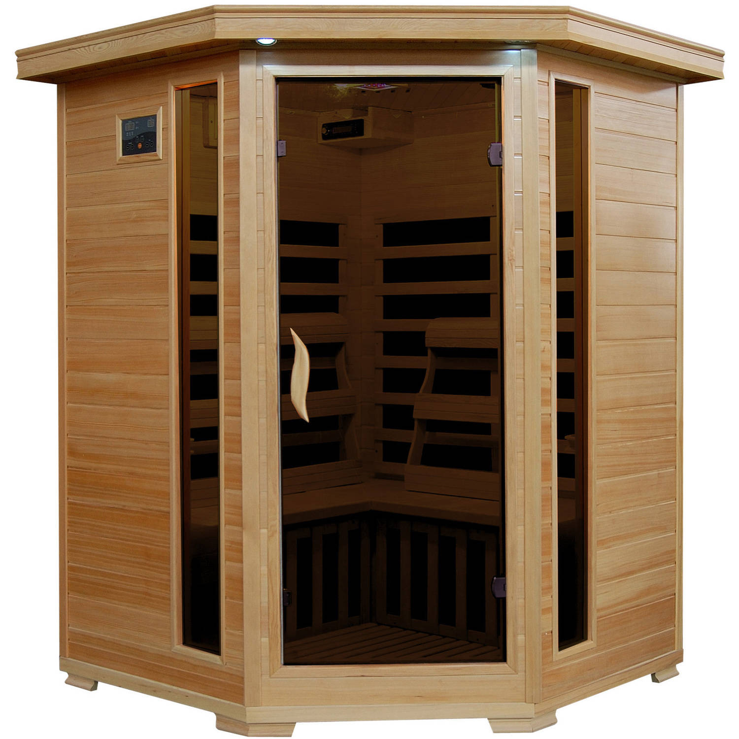 Radiant Saunas 3-Person Corner Carbon Infrared Sauna by Generic
