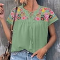 thumbnail image 4 of Fiudx Liquidación de Ofertas Flash Top con Frenillo y Borlas Bordadas con Estampado de Verano para Mujer, 4 of 7
