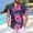 Watermelon Red, variant on Zylanna Men's Casual Button Down Shirts with Pockets, Short Sleeve Hawaiian Print Collared Breathable Summer Beach Shirts for Men Purple