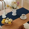 thumbnail image 6 of 100% Pure Linen Natural Table Runner - 14x120 Inch French Linen Table Decor for Dining, Holidays, Christmas, and Weddings - Navy, 6 of 7