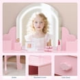 thumbnail image 3 of Ourlova Kids Vanity Set with Lighted Mirror and Stool Adjustable LED LightsAges 3 to 9, 3 of 7