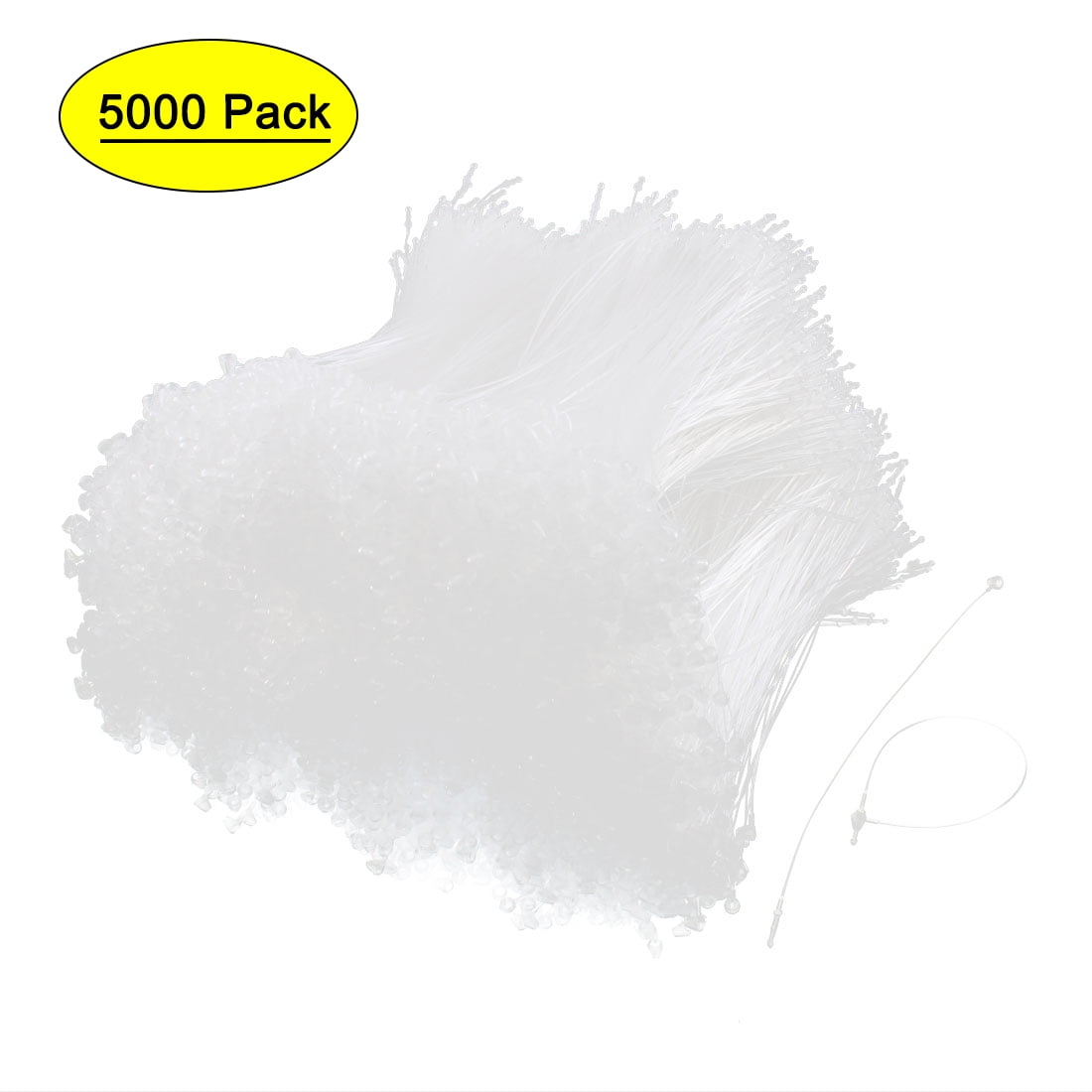 1000 Pcs BLACK & WHITE COMBO 5" Plastic Tags Snap Lock Fastener Ties Manual 