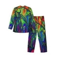 thumbnail image 2 of Bingfone Men'S Pajama Set 2 Piece Loungewear Pjs, Long Sleeve With Pajama Pants-Pride Rainbow, 2 of 9
