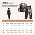 thumbnail image 4 of Pofeuu Oil Painting Tribal Wolf Print Womens Pajamas Set Long Sleeve Sleepwear Button Down Nightwear Soft Pj Lounge Sets Button Down Pajamas Women-X-Large, 4 of 7