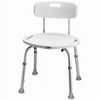 Carex White Bath/Shower Seat Aluminum 20.5 in. H x 20 in. L, Adjustable, 350 lb Weight Capacity