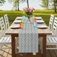 thumbnail image 4 of Table Runners 72 Inches Long Dress Scarves, Wood Grain Farmhouse Kitchen/Dining Table Runner, Coffee Tablerunners, Vintage Geometric Wooden Planks Brown Green 13x72 Inch, 4 of 9
