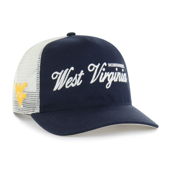 Unisex '47 Navy West Virginia Mountaineers Contemporary Basics Foundation Trucker Hitch Adjustable Hat