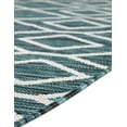 thumbnail image 2 of Jill Zarin Outdoor Collection Area Rug - Turks and Caicos (5' 3" x 8' Oval Teal/Ivory), 2 of 8