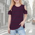 thumbnail image 2 of Zpanxa T-Shirts pour Tout-Petites Fille Imprimé Décontracté Manches Courtes Col Rond Haut Mode avec Coton 9-10 Ans, 2 of 7