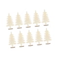 thumbnail image 5 of 10 Pieces Xmas Tree Cutouts Wood Blanks Unfinished Ornaments Large 7 Inch Size with Ropes for Kids Adult Crafting, 5 of 9