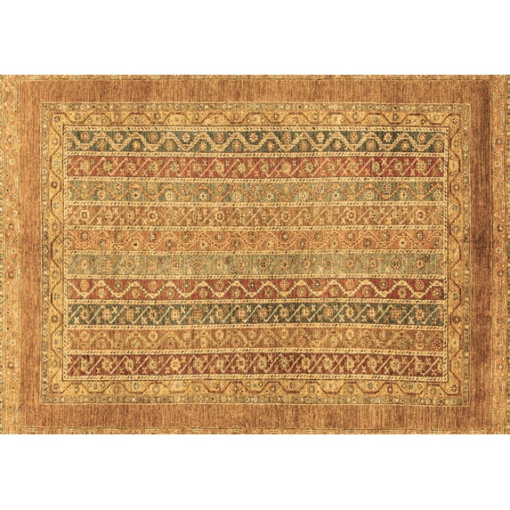 Ahgly Company Indoor Rectangle Abstract Brown Modern Area Rugs, 3' x 5'