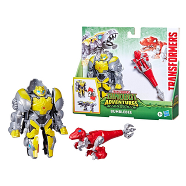 Transformers Dinobot Adventures Dinobot Defenders Bumblebee 2-Pack, 4.5-Inch Toys, Ages 3 and Up