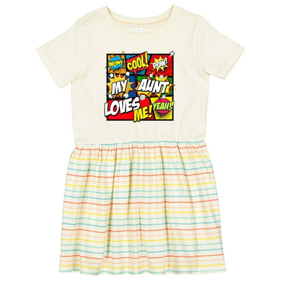 Inktastic My Aunt Love Me Girls Toddler Dress