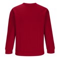 thumbnail image 3 of Wyobmus Mens Crewneck Sweaters Solid Color Long Sleeve Jacquard Weave Knitwear Round Neck Sweaters Tops Burgundy, 3 of 4