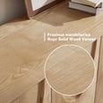 thumbnail image 6 of 59 Inch Sideboard Buffet Cabinet Storage Mid-Century Modern Sculpted Doors Adjustable Shelves Accent Credenza for Living Room Kitchen Hallway Natural, 6 of 8
