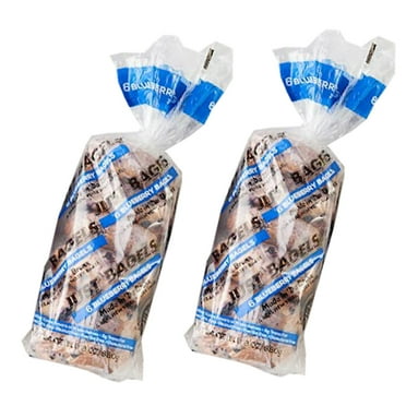 Just Bagels - Blueberry Bagels - 12 Count (2 six packs), 24oz Bag - Non-GMO - All Natural - NY Bagels