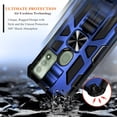 thumbnail image 5 of Nagebee Phone Case Compatible for Wiko Voix with Tempered Glass Screen Protector (Full Coverage), Full-Body Protective Shockproof [Military-Grade] Built in Kickstand Heavy-Duty Case (Blue), 5 of 5