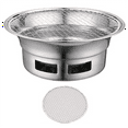 thumbnail image 2 of Barbecue Rond Sans Fumée en Acier Inoxydable pour Extérieur Barbecue Commercial Barbecue au Charbon Barbecue Argenté, 2 of 8