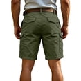 thumbnail image 4 of Men's Lightweight 5 Inch Inseam Cargo Shorts, Multi-Pocket Breathable Summer Hiking Work Shorts, Elastic Drawstring Waist Relaxed Fit Outdoor Casual Design, 4 of 8