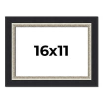 16x11 Frame Black Real Wood Picture Frame Width 2.25 Inches | Interior Frame Depth 0.5 Inches |