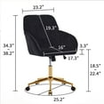 thumbnail image 4 of Office Chair with Memory Foam,Adjustable Swivel Desk Chair, Velvet Upholstered, Supportive Backrest for Home Office & Bedroom, 4 of 7