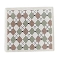 thumbnail image 1 of Posavasos acrílicos con diseño de tablero de ajedrez para bebidas, posavasos decorativos cuadrados para tazas marrón claro verde, 1 of 9