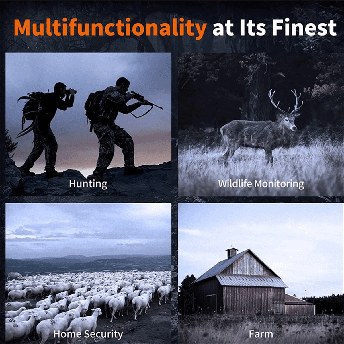 1080P Infrared Night Vision Device 5X Binocular Day Night Use Photo Video Taking Digital Zoom for Hunting Boating