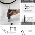 thumbnail image 4 of Stylish Ht 7 ½" Single Handle Matte Black & Gold Bathroom Faucet B-104NG, 4 of 12