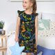 thumbnail image 4 of Fotbe Off-Road Vehicle Vestido de Dormir para Niñas de 3 a 10 Años, Mangas Cortas, Estilo Princesa, Pijama Camisón con Mangas Voladas-Large, 4 of 6