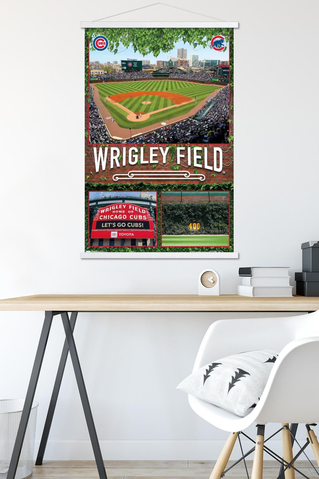 Trends International Mlb Rivalries - St. Louis Cardinals Vs Chicago Cubs  Framed Wall Poster Prints Barnwood Framed Version 14.725 X 22.375 : Target