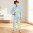thumbnail image 2 of Rhuody Boy Pajamas Long Sleeve Top And Pants Sleepwear Graphic Printed Crewneck 2Pieces Pj'S Set Trend Outfits Light Blue 9-10 Years, 2 of 4