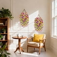 thumbnail image 3 of Artificial Hanging Flowers Outdoor Fake Morning Glory Vine Plant with Eucalyptus Leaves UV Resistant Silk Hanging Plants for Porch Patio Garden Home Wall Fence Decor 75cm Length, 3 of 8