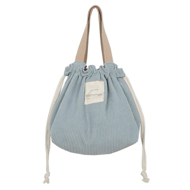 Bolsa de almuerzo de lona de pana, fiambrera con cordón, bolsa de Picnic, tela de algodón ecológico, Bolso pequeño, contenedor de cena, bolsas de almacenamiento de alimentos