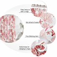 thumbnail image 3 of Small Stall Shower Curtain 48x72 Inch Narrow Half Size Nautical Coastal Bath Curtains Bathroom Decor, Summer Sea Coral Starfish Underwater Red Waterproof Fabric Shower Curtain Set with Hooks 48 Inch, 3 of 7