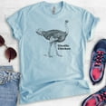 thumbnail image 2 of Giraffe Chicken Ostrich Shirt, Unisex Women's Men's Shirt, Ostrich Shirt, Funny Farm Animal Shirt, Pun Tee, Heather Light Blue, Medium, 2 of 6