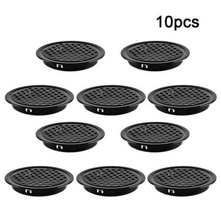 

10X Metal Cabinet Cupboard Round Air Vent Grill Cover Ducting Ventilation Home