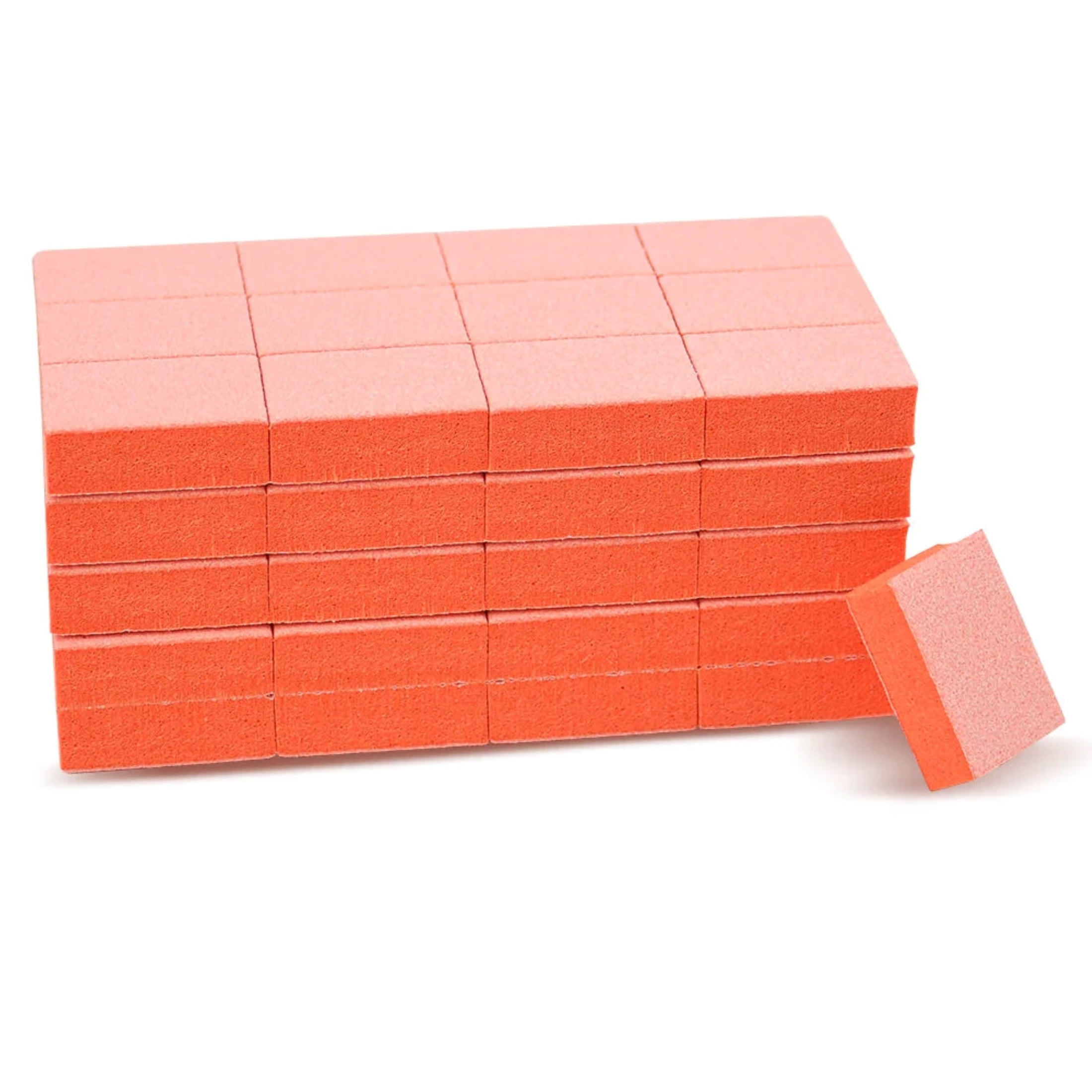 NAILPINKS Mini Nail Buffer Blocks 60/100 Grit for Acrylic Gel Natural Nails, Orange, 560 Count, Buik