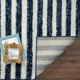 thumbnail image 6 of Luxe Weavers Moroccan Lines Area Rug Navy 6x9, Easy Clean Modern Home Décor Rug, 6 of 10