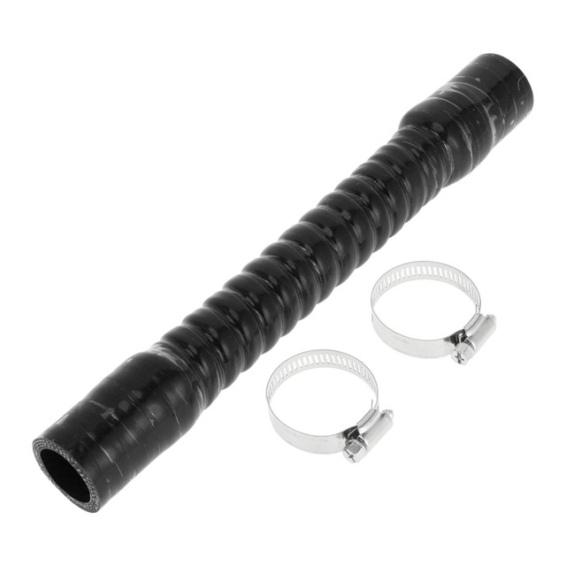 Ofertas Únicas 1 Juego de Manguera de Silicona Negra de 28mm/1.1" ID 300mm/11.81" Longitud 0 Grados con Abrazaderas Manguera de Refrigerante Universal