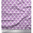 thumbnail image 1 of Soimoi Modal Satin Fabric Ogee Damask Print Fabric by Yard 42 Inch Wide, 1 of 3