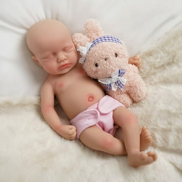 Mire & Mire 7 Inch Mini Silicone Reborn Baby Doll - Realistic Full Body Girl Doll With Accessories