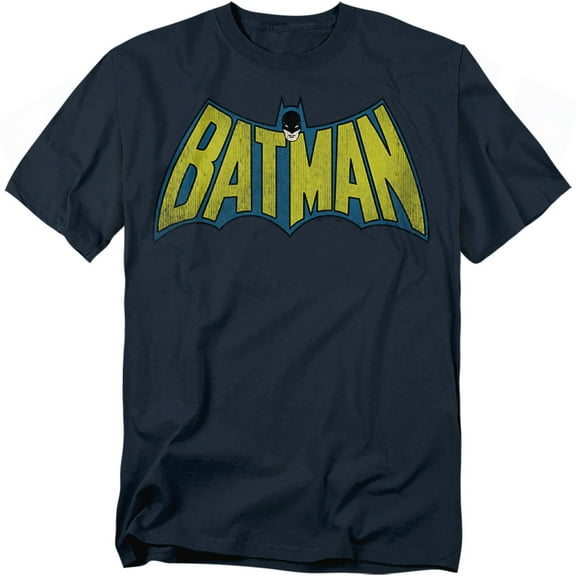 DC Comics T-Shirt Classic Batman Logo Unisex Graphic Tee For Men & Women Navy 