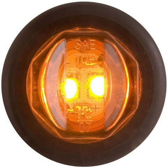 Optronics Led C/M 3/4 Rnd Amb Marker Lt Amber 2 Diode W/Grmt