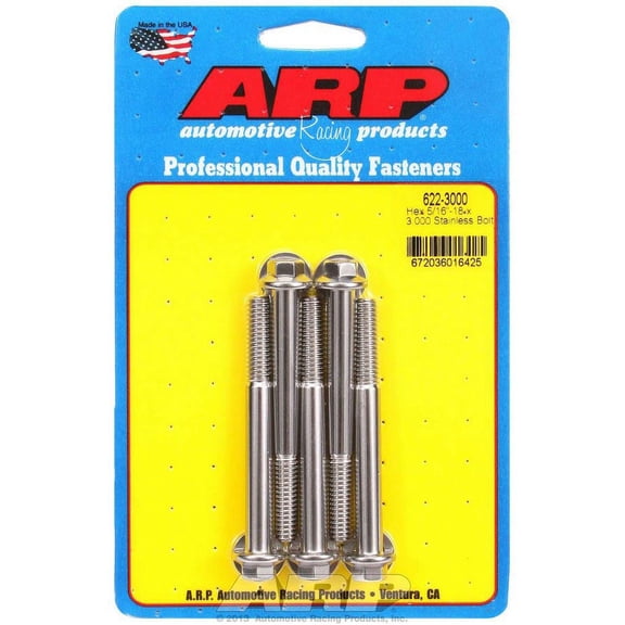 ARP S/S Bolt Kit - 6pt. (5) 5/16-18 x 3.000 622-3000