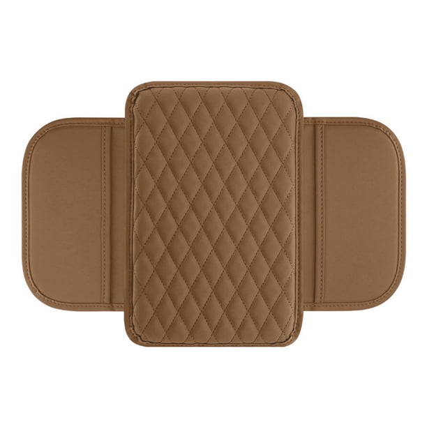 Funda para la consola central del coche Funda de cuero de microfibra para el reposabrazos del coche con 2 bolsas de almacenamiento Accesorios para el interior de la mayoría de los vehículos