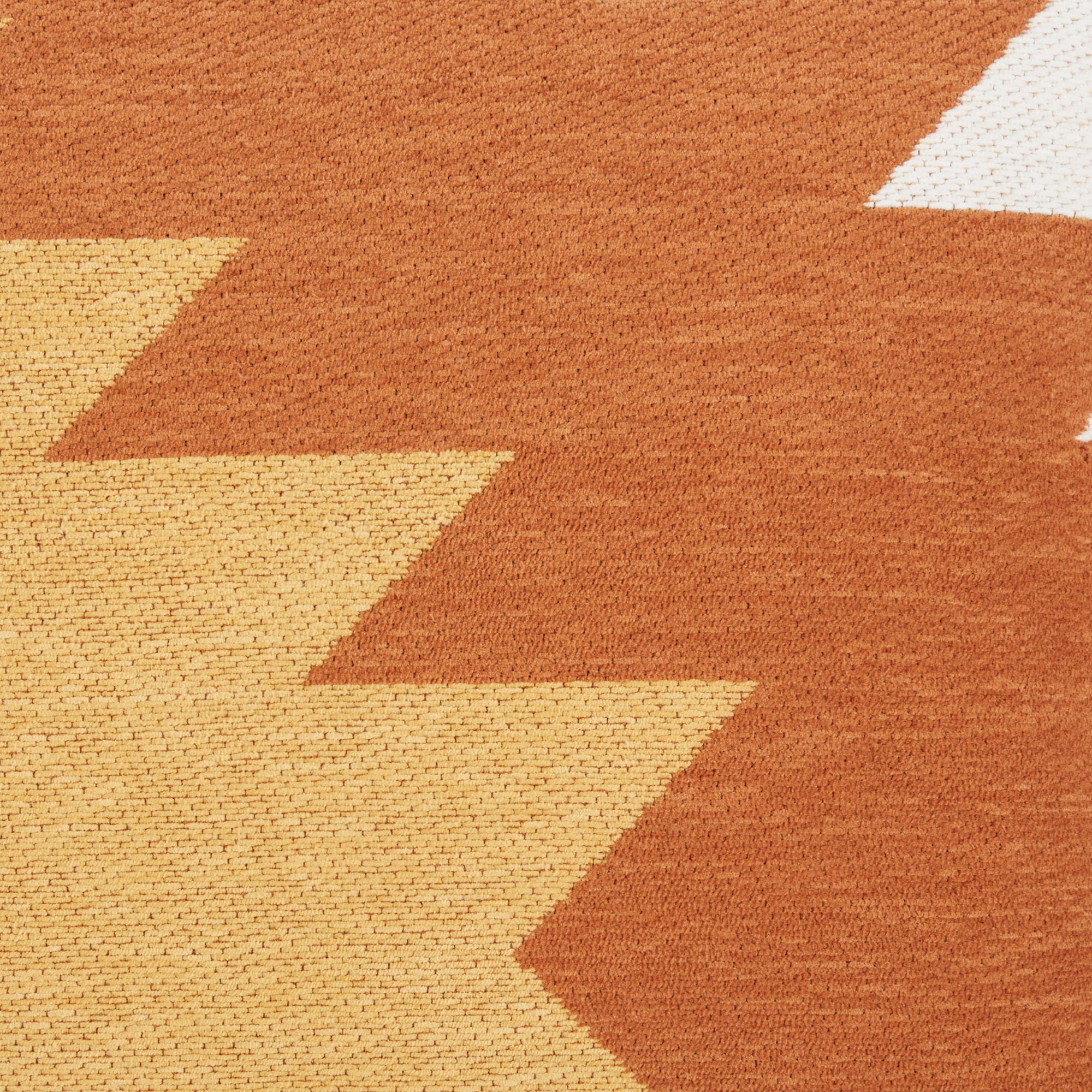 Wanda June Home Aztec Cotton Chenille Pillow, 1 Piece, Rust/Gold, 20"x20" by Miranda Lambert