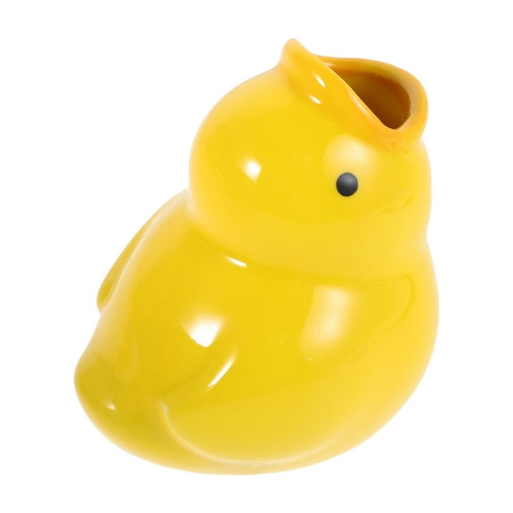 Milisten Ceramic Toothbrush Stand Yellow Functional Storage for Countertops